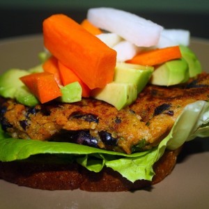 sweet potato black bean burge